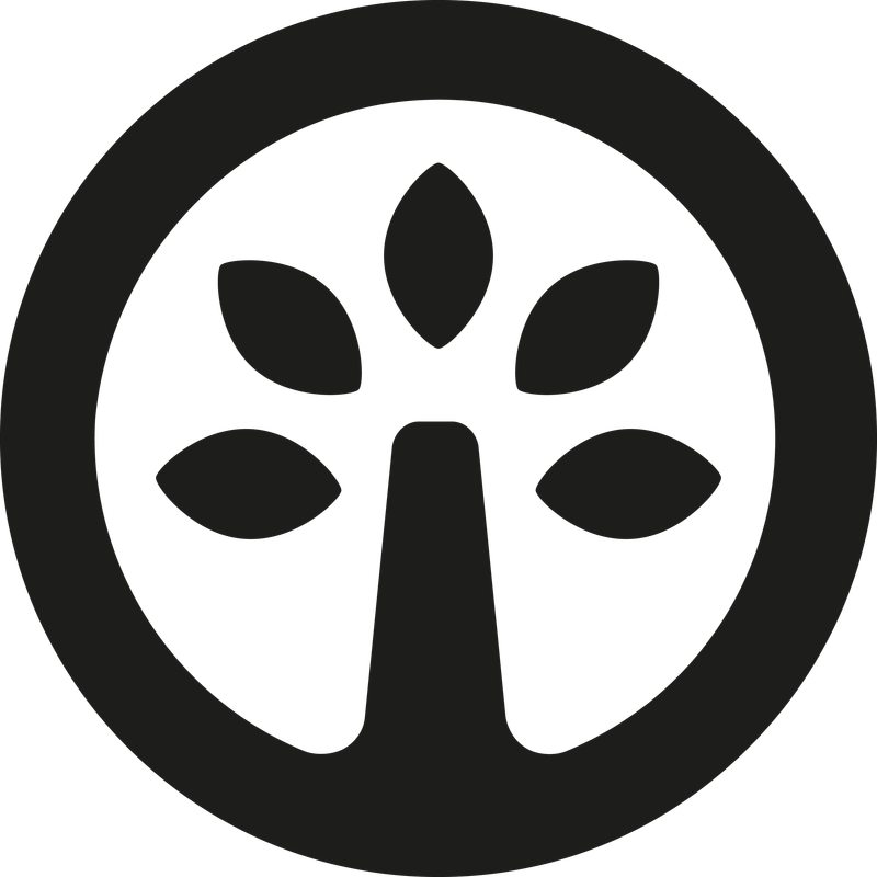 Baum-Symbol in einem Kreis